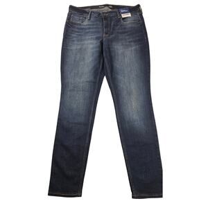 NWT Mid rise rock star super skinny stretch jeans 16 LONG TALL casual career NEW